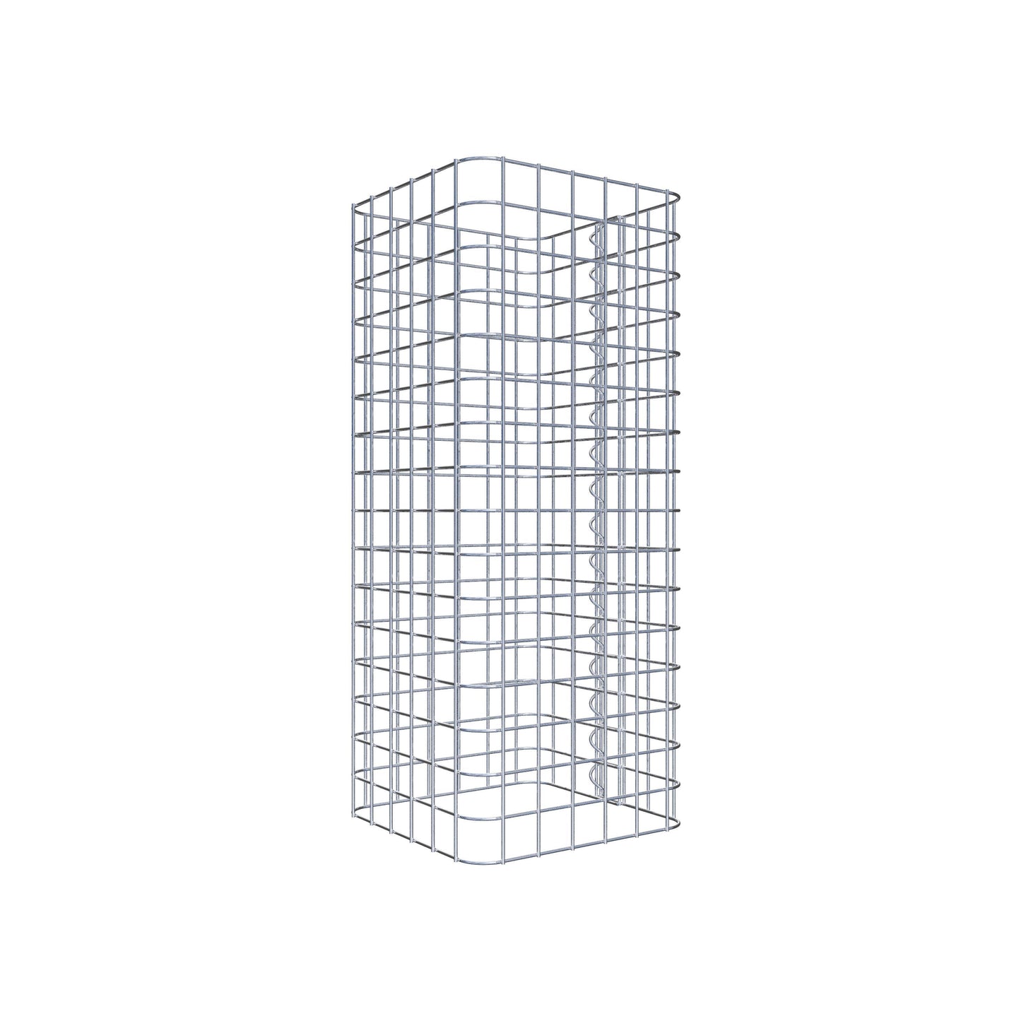 Gabionpelare, kantig 32 cm x 32 cm, 80 cm hög, MW 5 cm x 5 cm