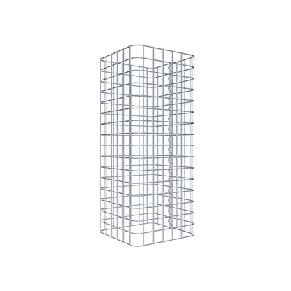 Gabionpelare, kantig 32 cm x 32 cm, 80 cm hög, MW 5 cm x 5 cm