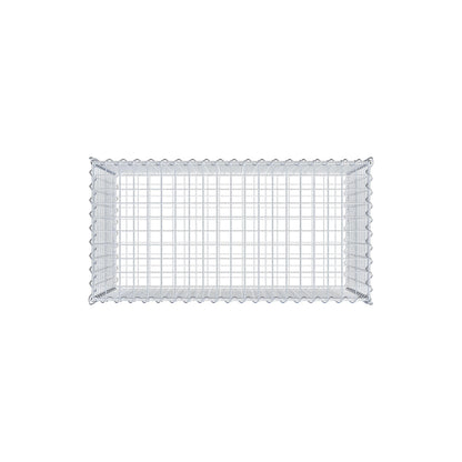 Schanskorf 100 cm x 60 cm x 50 cm (L x H x D), maaswijdte 5 cm x 5 cm, spiraalvormig