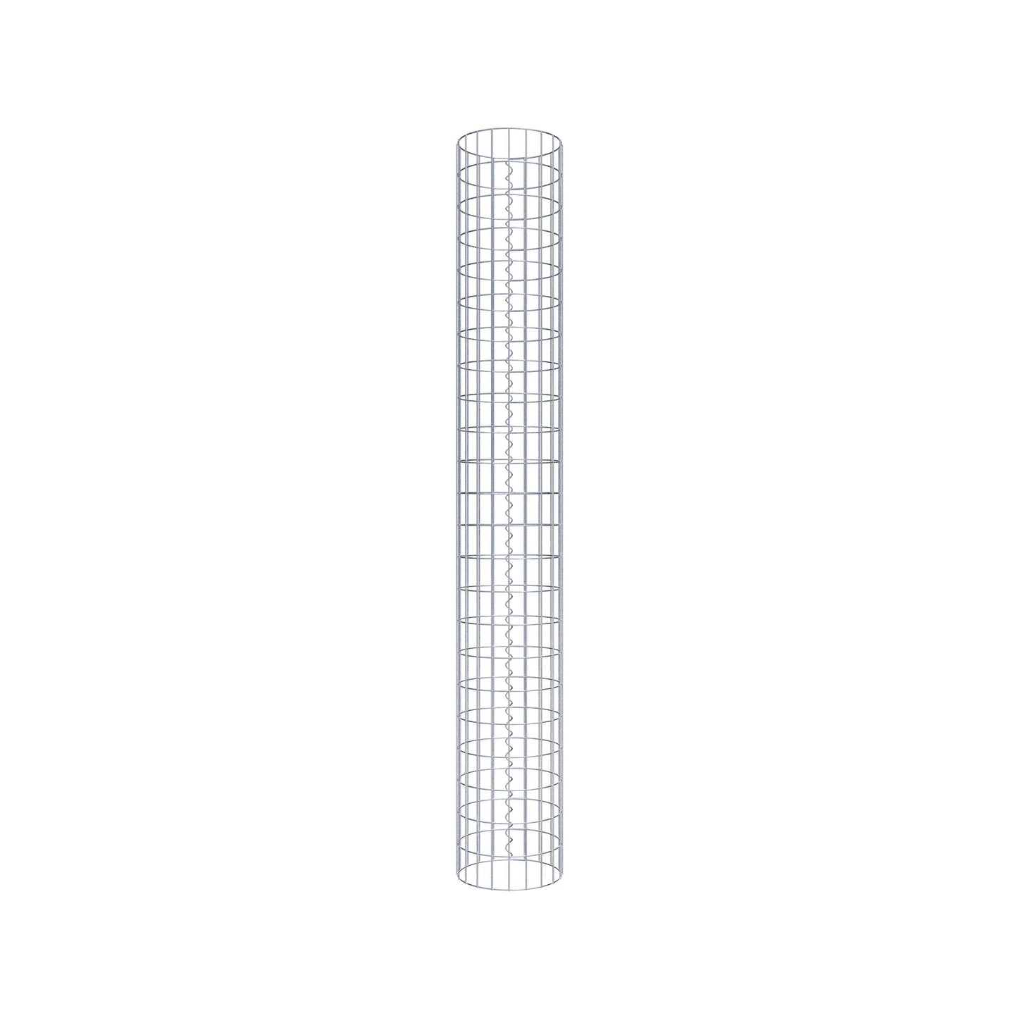 Colonne de gabion ronde 32 cm de diamètre, 230 cm de hauteur, maille 5 cm x 10 cm