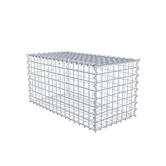 Schanskorf 80 cm x 40 cm x 40 cm (L x H x D), maaswijdte 5 cm x 5 cm, spiraalvormig