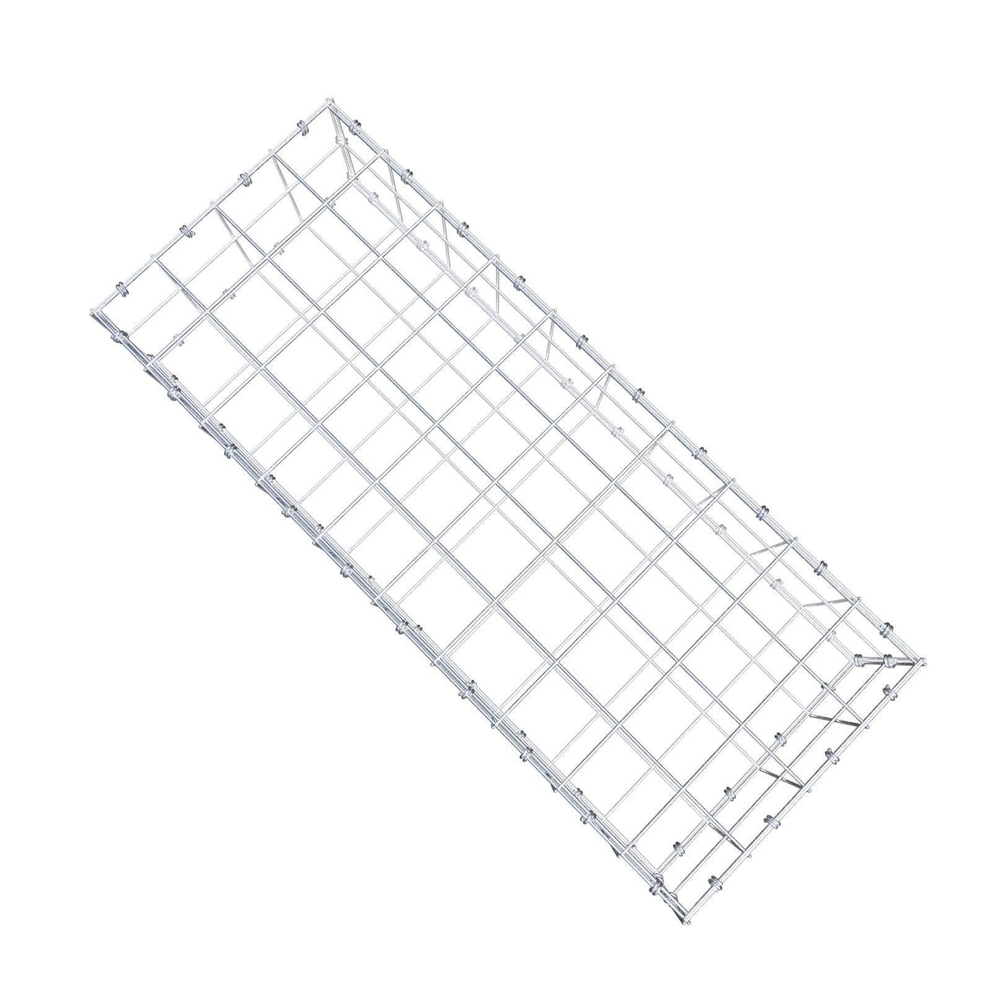 Gabione 100 cm x 20 cm x 40 cm (L x H x T), Maschenweite 10 x 10 cm, Spiralring