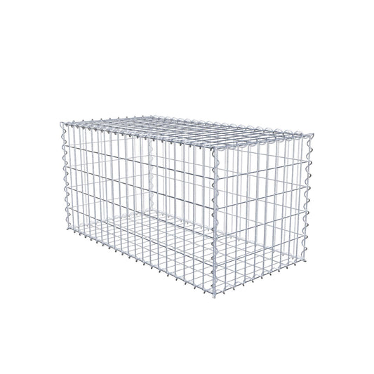 Juego de 2 gaviones 100 cm x 50 cm x 50 cm (L x A x P), luz de malla 5 x 10 cm, en espiral