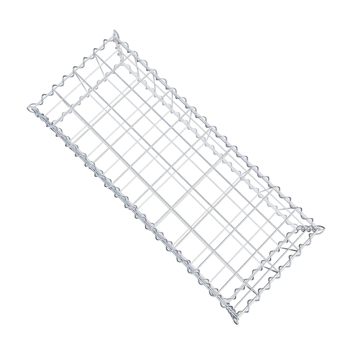 Gabbione 100 cm x 20 cm x 40 cm (L x H x P), maglia 10 cm x 10 cm, spirale