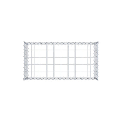 Gabion 100 cm x 30 cm x 50 cm (L x H x D), maskestørrelse 10 cm x 10 cm, spiral