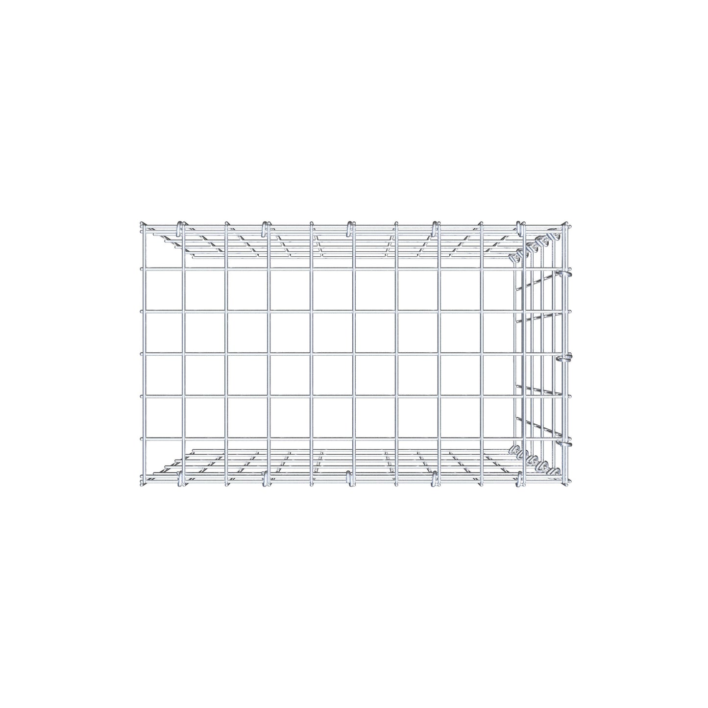 Fourche rapportée type 4 50 cm x 50 cm x 30 cm (L x H x P), mailles 5 cm x 10 cm, anneau C