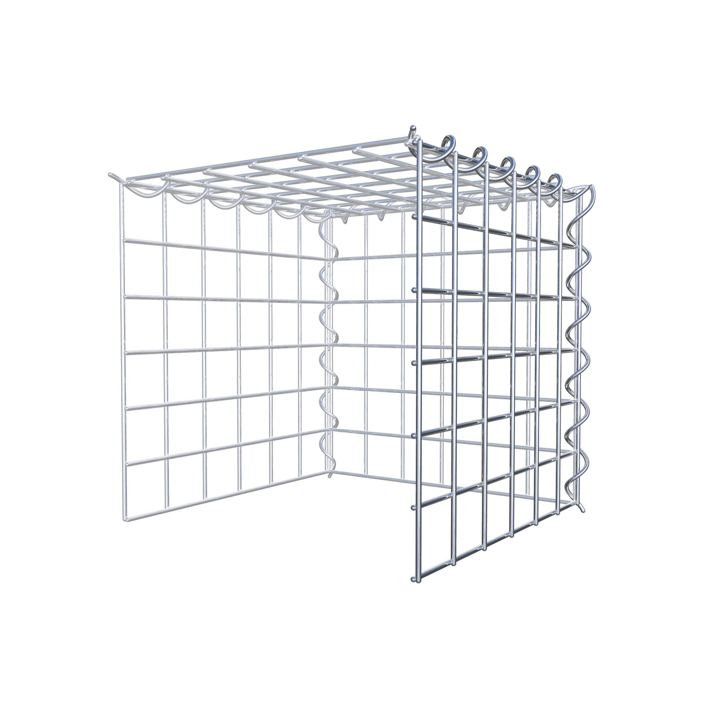 Gabion rapporté type 4 30 cm x 30 cm x 30 cm (L x H x P), maille 5 cm x 5 cm, spirale