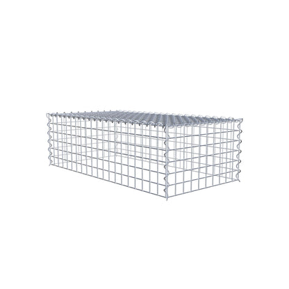 Opvokset gabion type 3 100 cm x 30 cm x 50 cm (L x H x D), maskestørrelse 5 cm x 5 cm, spiral