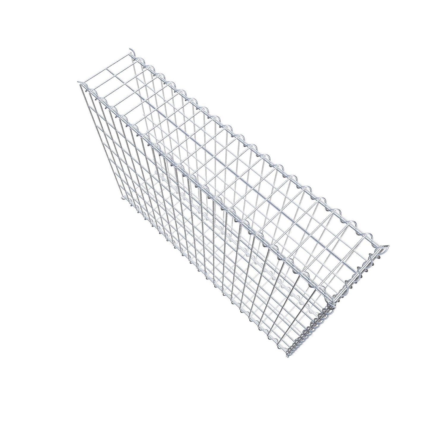 Gavión adulto tipo 2 100 cm x 70 cm x 20 cm (largo x alto x profundidad), tamaño de malla 5 cm x 10 cm, espiral