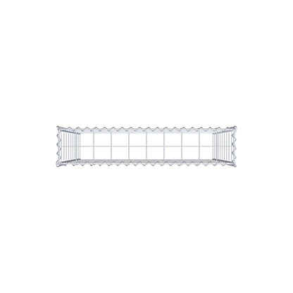 Gabion rapporté type 3 100 cm x 100 cm x 20 cm (L x H x P), mailles 10 cm x 10 cm, spirale