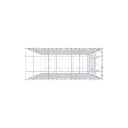 Monteret gabion type 2 200 cm x 100 cm x 40 cm (L x H x D), maskestørrelse 10 cm x 10 cm, C-ring