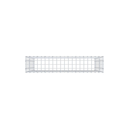 Typ 3 påbyggnadsgabion 100 cm x 90 cm x 20 cm (L x H x D), maskstorlek 5 cm x 10 cm, C-ring