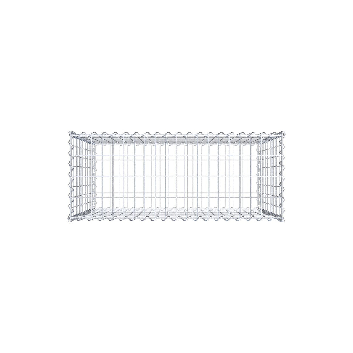 Gabion 100 cm x 90 cm x 40 cm (L x H x P), mailles 5 cm x 10 cm, spirale