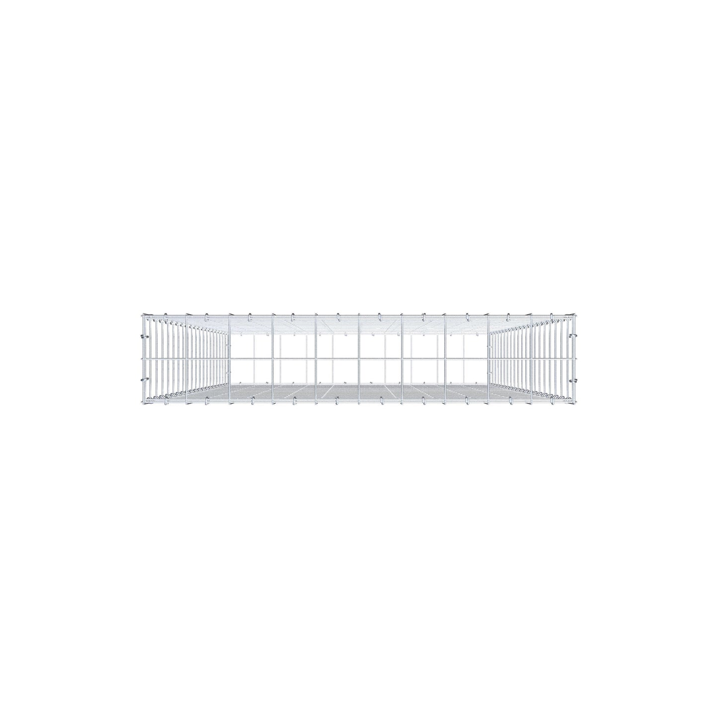 Gabion 200 cm x 100 cm x 20 cm (L x H x D), maskstorlek 10 cm x 10 cm, C-ring