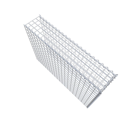 Opvokset gabion type 4 100 cm x 70 cm x 20 cm (L x H x D), maskestørrelse 5 cm x 5 cm, spiral
