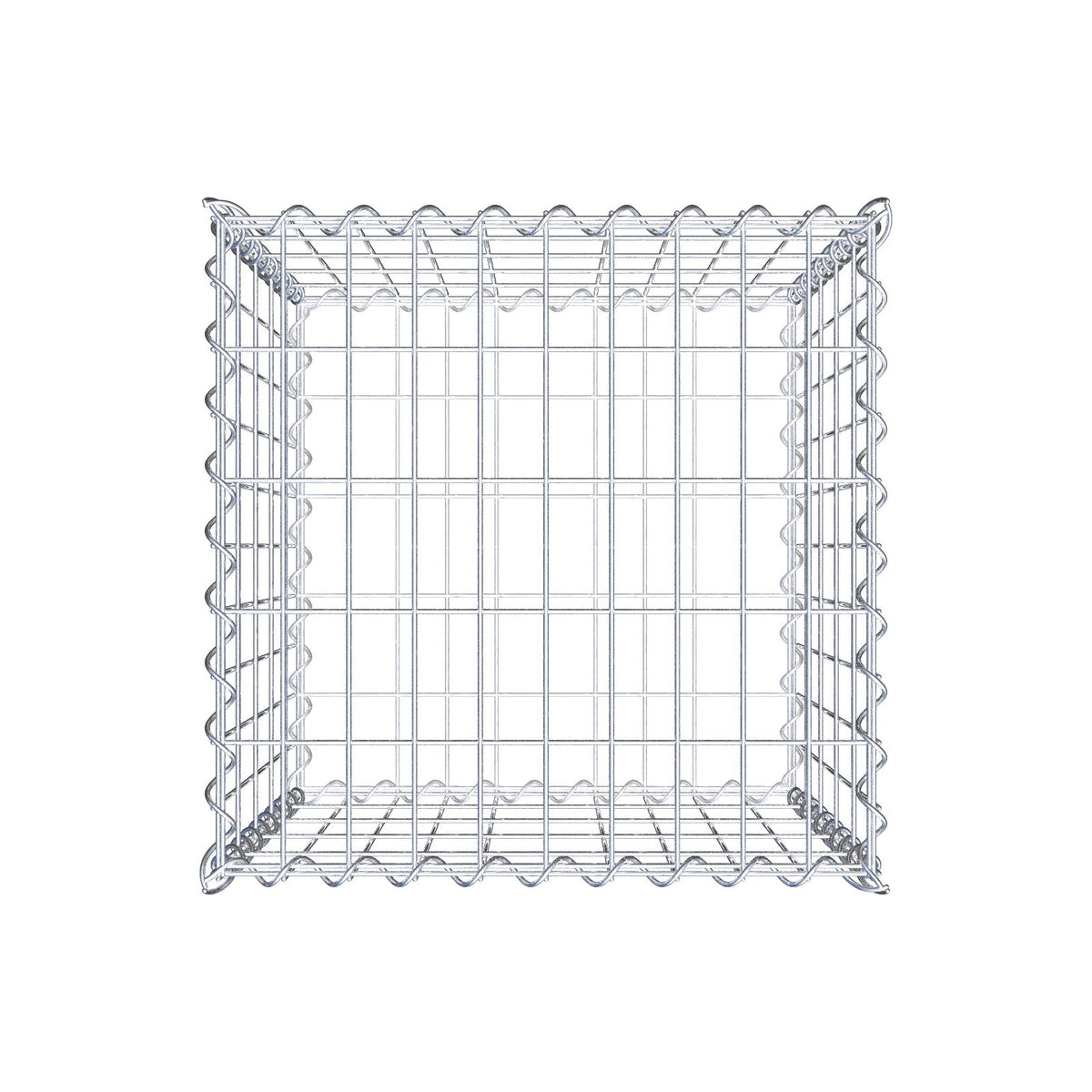 Gabion 50 cm x 50 cm x 50 cm (L x H x D), maskestørrelse 5 cm x 10 cm, spiral