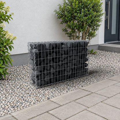 Gabion 100 cm x 60 cm x 20 cm (L x H x D), maskestørrelse 5 cm x 10 cm, spiral