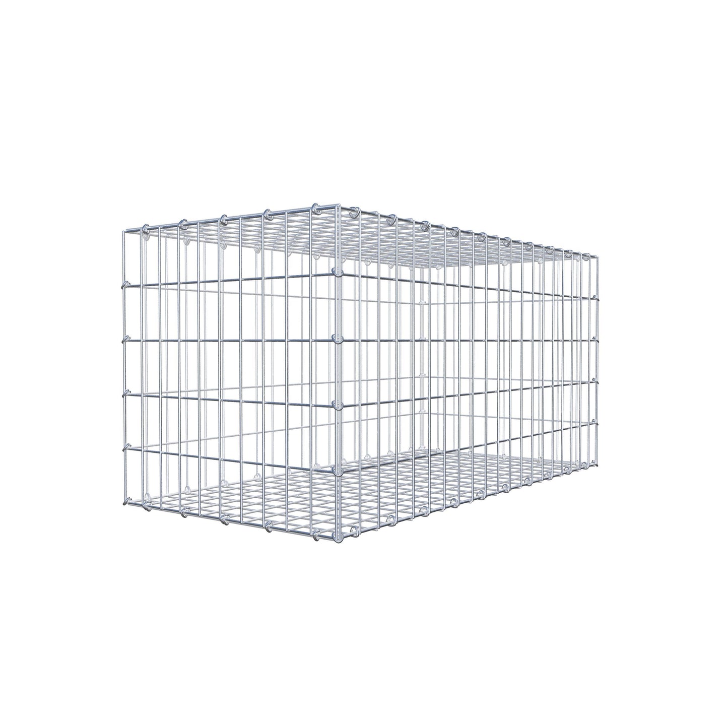Gabion 100 cm x 50 cm x 50 cm (L x H x P), mailles 5 cm x 10 cm, anneau en C