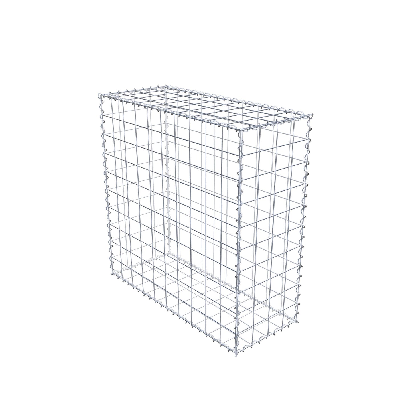 Gabione 100 cm x 100 cm x 40 cm (L x H x T), Maschenweite 10 cm x 10 cm, Spirale