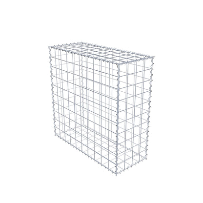 Gabione 100 cm x 100 cm x 40 cm (L x H x T), Maschenweite 10 cm x 10 cm, Spirale