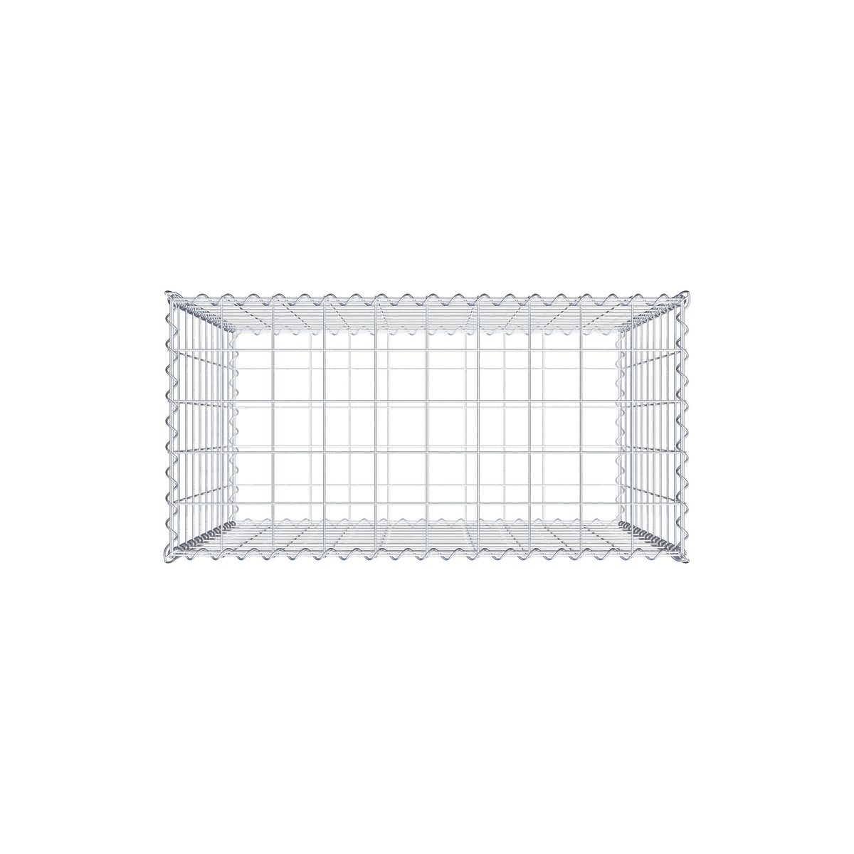 Gabbione 100 cm x 100 cm x 50 cm (L x H x P), maglia 10 cm x 10 cm, spirale