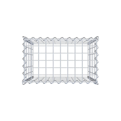 Gabion rapporté type 3 50 cm x 50 cm x 30 cm (L x H x P), mailles 5 cm x 10 cm, spirale