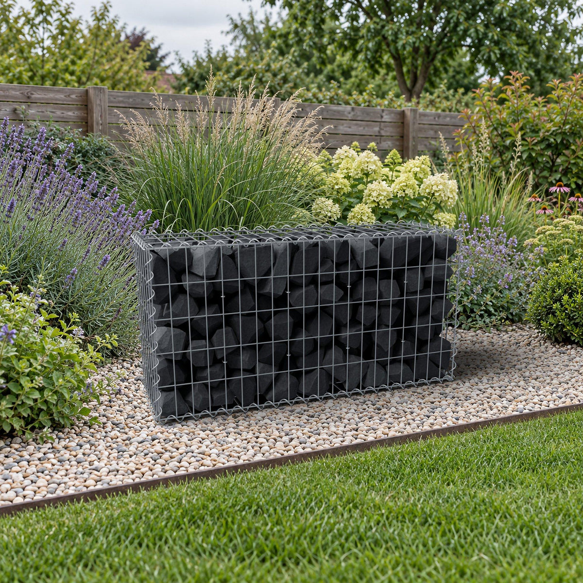 Gabion 100 cm x 50 cm x 30 cm (L x H x P), mailles 5 cm x 10 cm, spirale