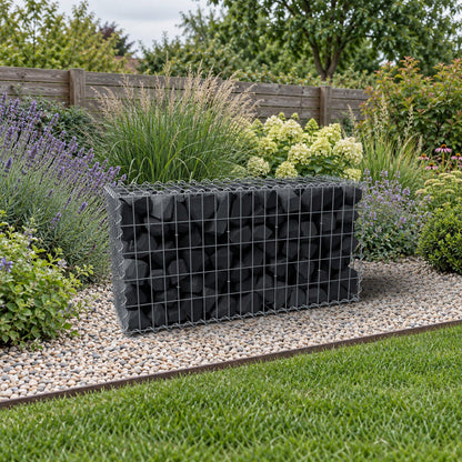 Gabion 100 cm x 50 cm x 30 cm (L x H x P), mailles 5 cm x 10 cm, spirale