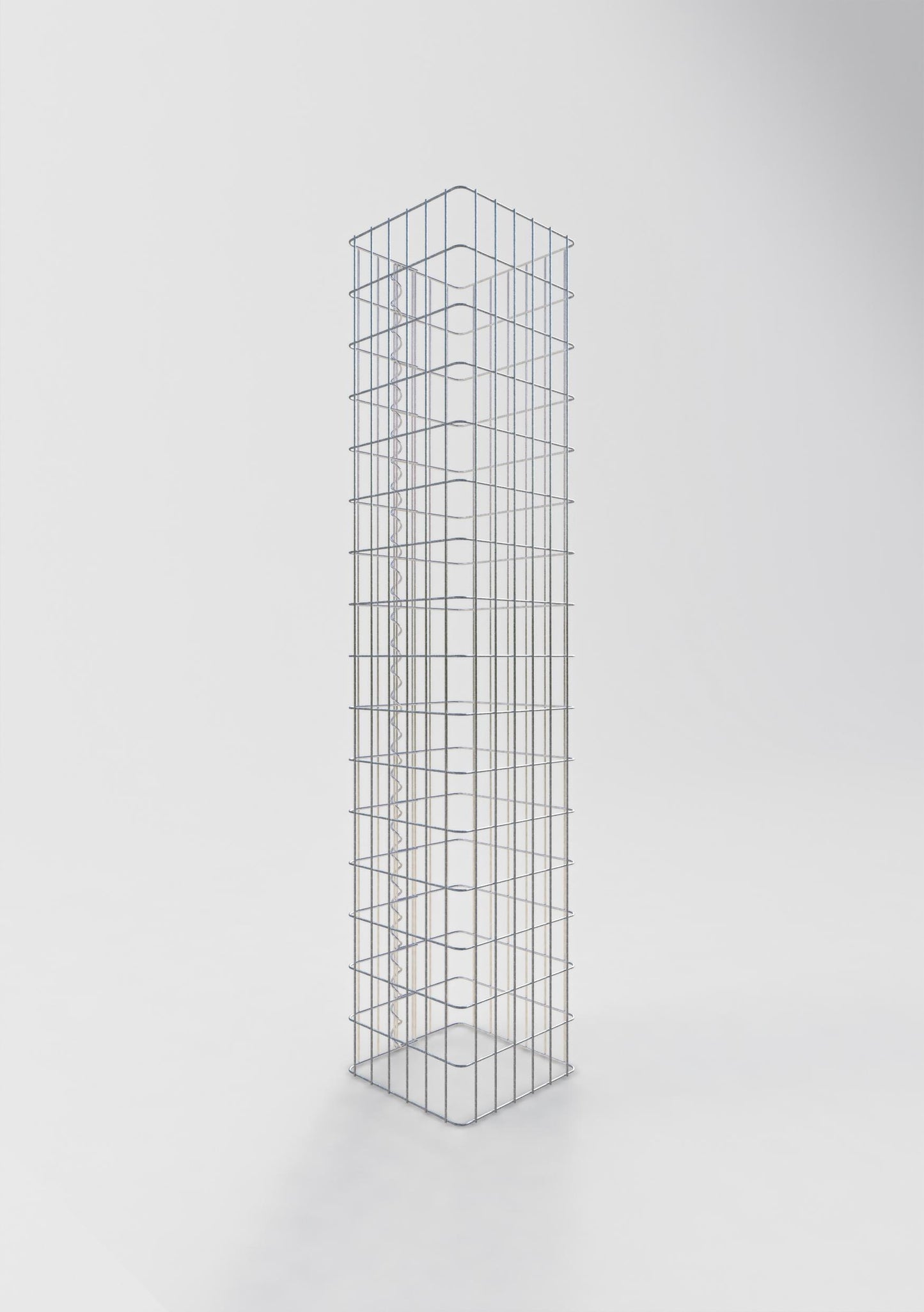 Gabionsøjle firkantet 32 ​​cm x 32 cm, 160 cm højde, MW 5 cm x 10 cm