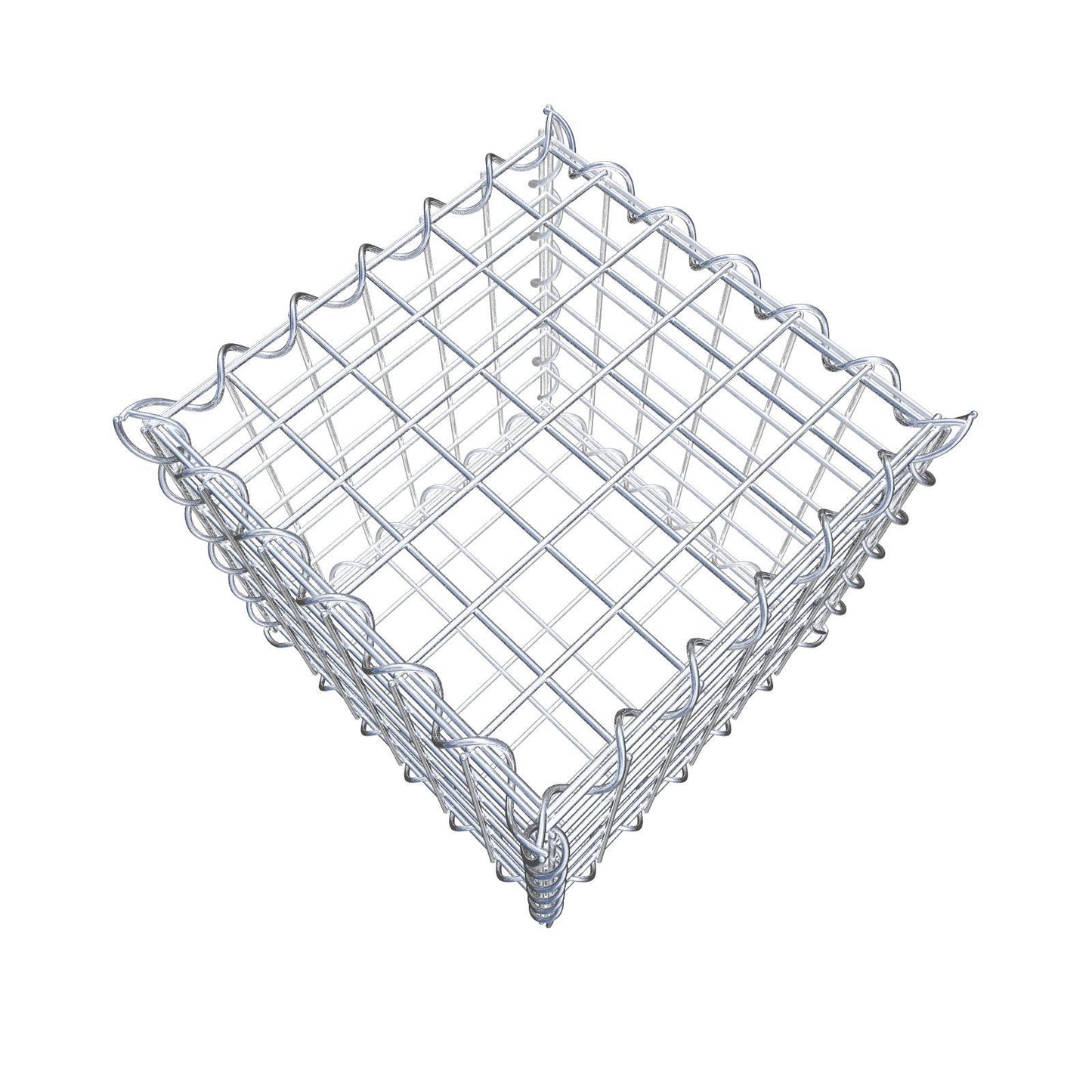 Gabion 30 cm x 30 cm x 30 cm (L x H x D), maskstorlek 5 cm x 5 cm, spiral