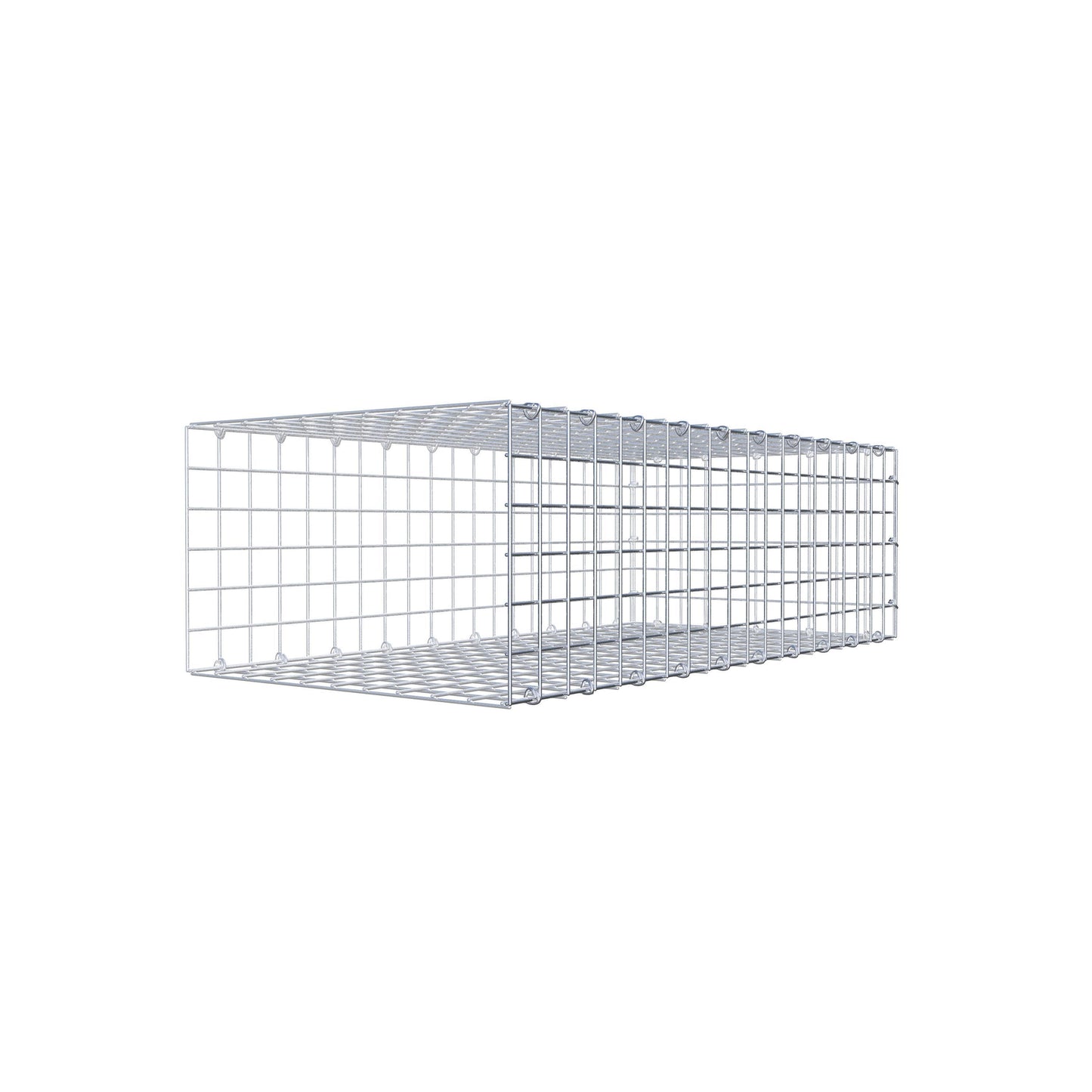 Mounted gabion type 2 100 cm x 30 cm x 50 cm (L x H x D), mesh size 5 cm x 5 cm, C-ring
