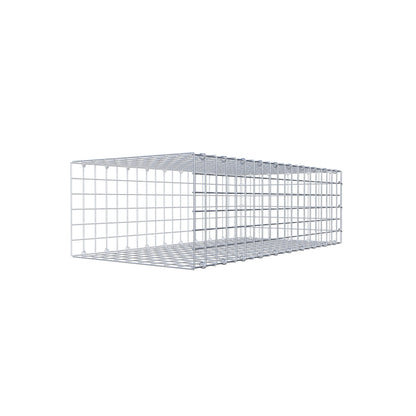 Mounted gabion type 2 100 cm x 30 cm x 50 cm (L x H x D), mesh size 5 cm x 5 cm, C-ring