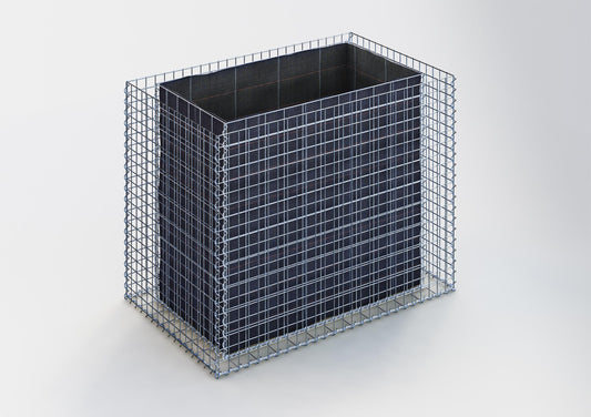 Højbed firkantet 130 cm x 100 cm x 80 cm (L x H x D), maskestørrelse 5 x 5 cm, vægtykkelse 10 cm