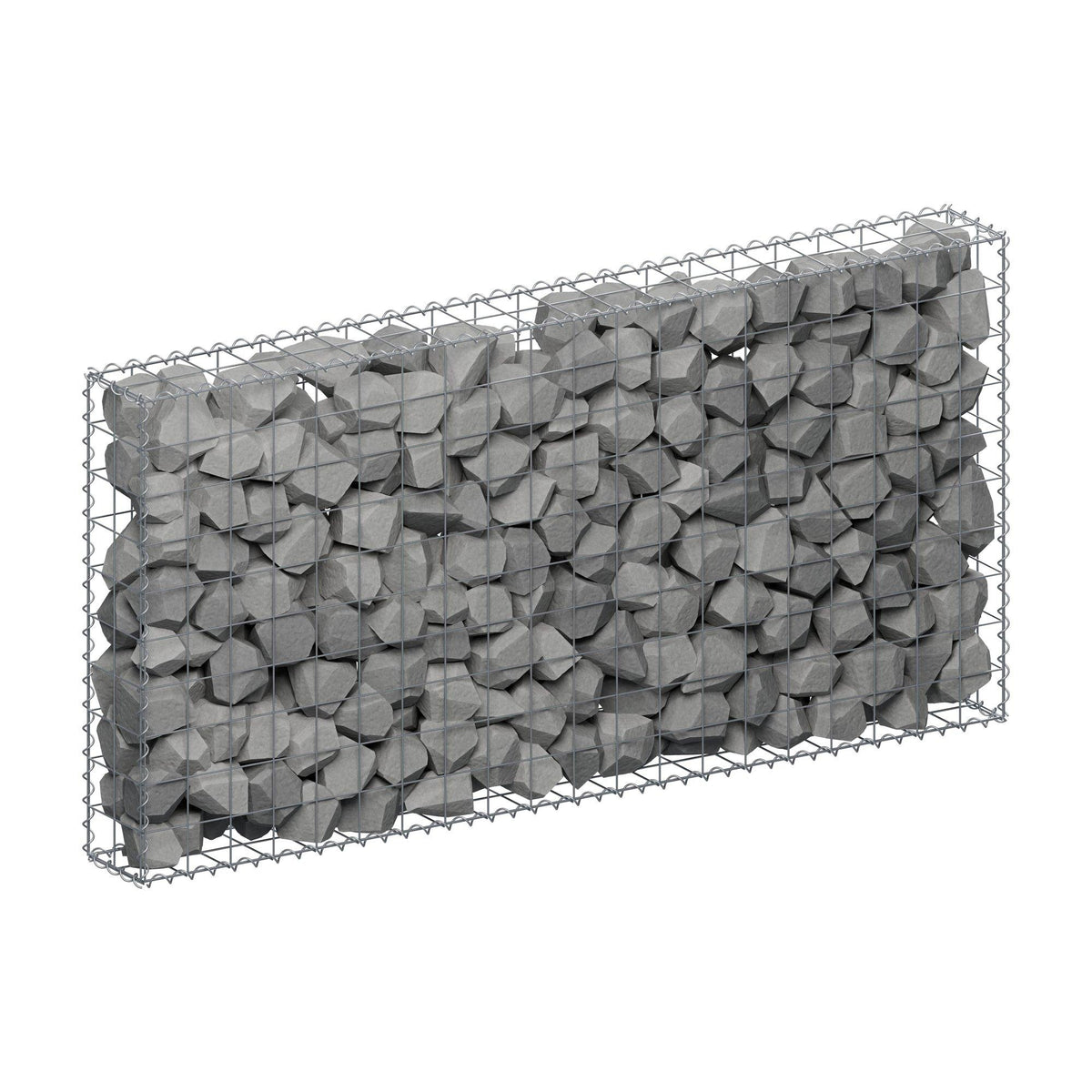 Gabion 200 cm x 100 cm x 20 cm (L x H x D), maskstorlek 10 cm x 10 cm, spiral
