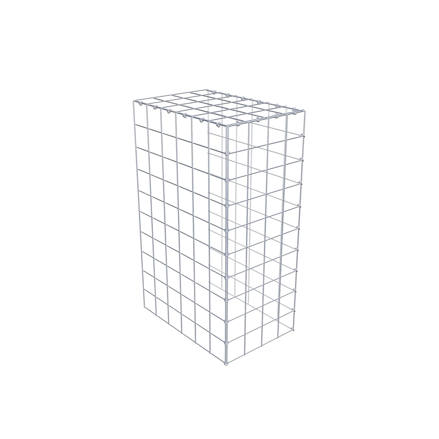 Monteret gabion type 4 100 cm x 60 cm x 40 cm (L x H x D), maskestørrelse 10 cm x 10 cm, C-ring