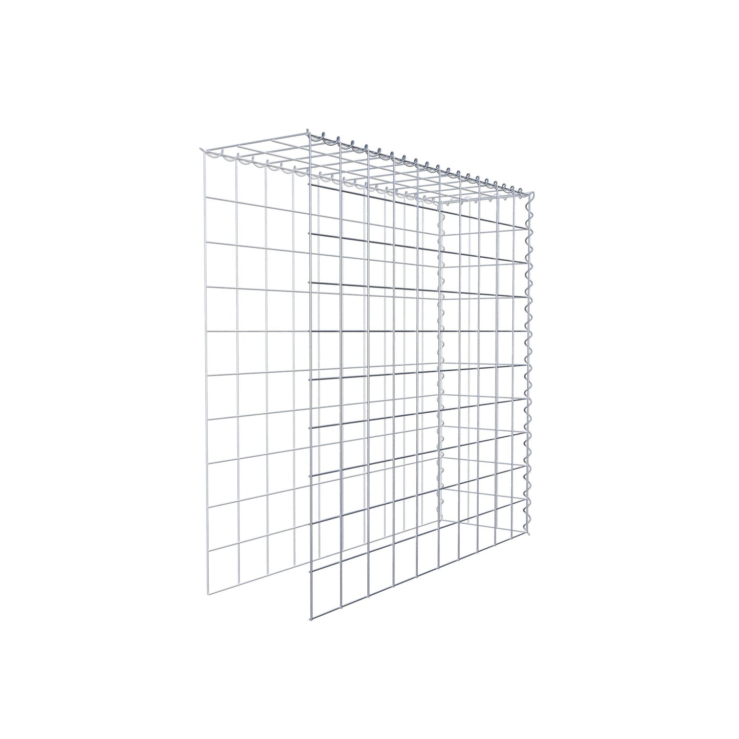 Gabion rapporté type 4 100 cm x 100 cm x 30 cm (L x H x P), mailles 10 cm x 10 cm, spirale