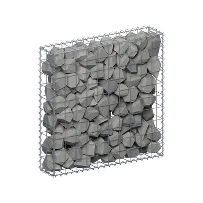 Gabbione 100 cm x 100 cm x 20 cm (L x H x P), maglia 10 cm x 10 cm, spirale