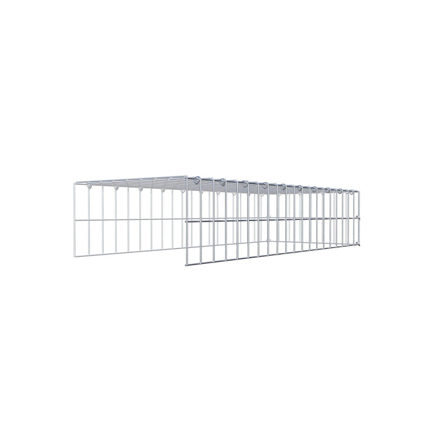 Fourche rapportée type 4 100 cm x 20 cm x 40 cm (L x H x P), mailles 5 cm x 10 cm, anneau C