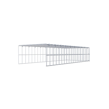 Fourche rapportée type 4 100 cm x 20 cm x 40 cm (L x H x P), mailles 5 cm x 10 cm, anneau C