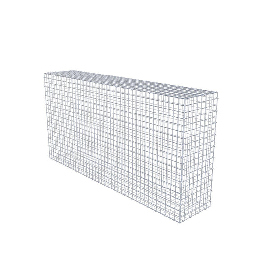 Gabbione 200 cm x 100 cm x 40 cm (L x H x P), maglia 5 x 5 cm, anello a spirale