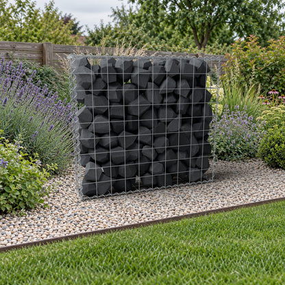 Gabion 100 cm x 90 cm x 20 cm (L x H x D), maskestørrelse 10 cm x 10 cm, spiral