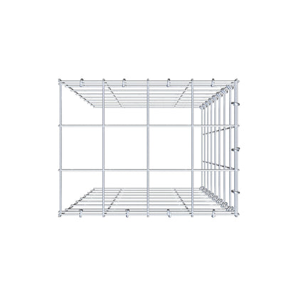 Monteret gabion type 4 80 cm x 40 cm x 30 cm (L x H x D), maskestørrelse 10 cm x 10 cm, C-ring