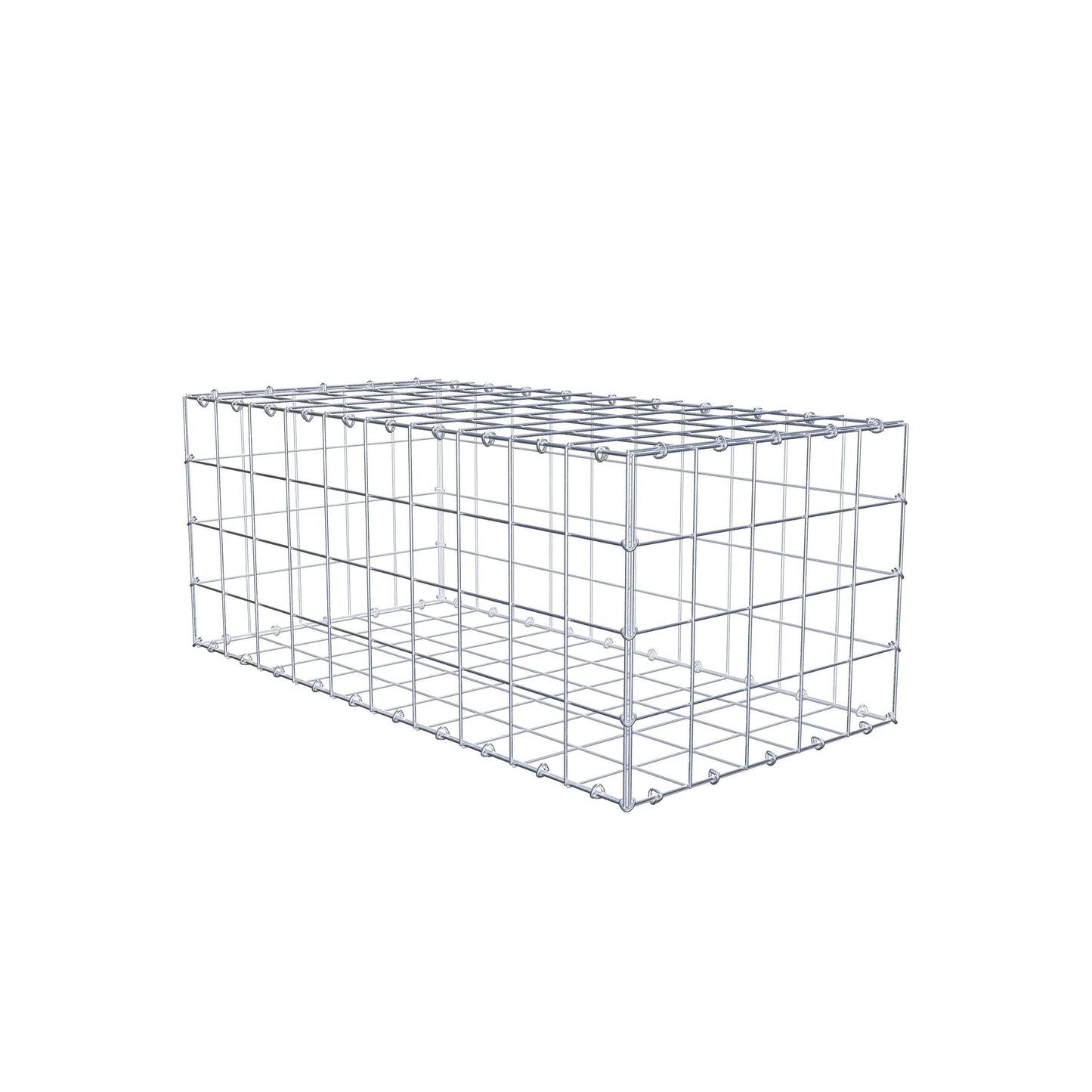 Gabion 100 cm x 40 cm x 50 cm (L x H x P), mailles 10 cm x 10 cm, anneau en C
