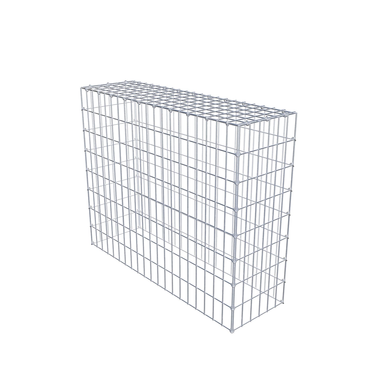 Monteret gabion type 3 100 cm x 80 cm x 30 cm (L x H x D), maskestørrelse 5 cm x 10 cm, C-ring