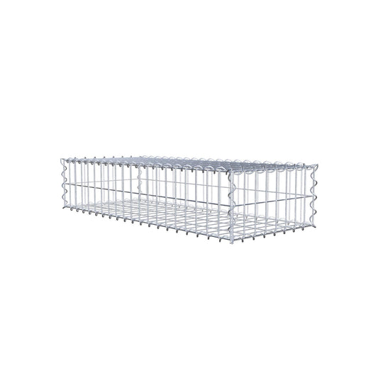 Gabion 100 cm x 20 cm x 40 cm (L x H x P), mailles 5 cm x 10 cm, spirale