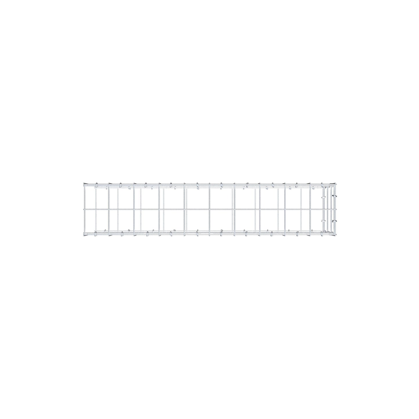 Anbaugabione Typ 2 100 cm x 30 cm x 20 cm (L x H x T), Maschenweite 10 cm x 10 cm, C-Ring
