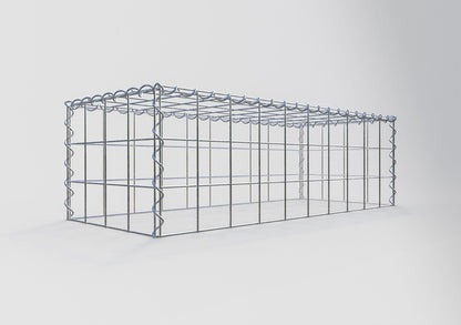 Gabion rapporté type 3 100 cm x 30 cm x 40 cm (L x H x P), mailles 10 cm x 10 cm, spirale