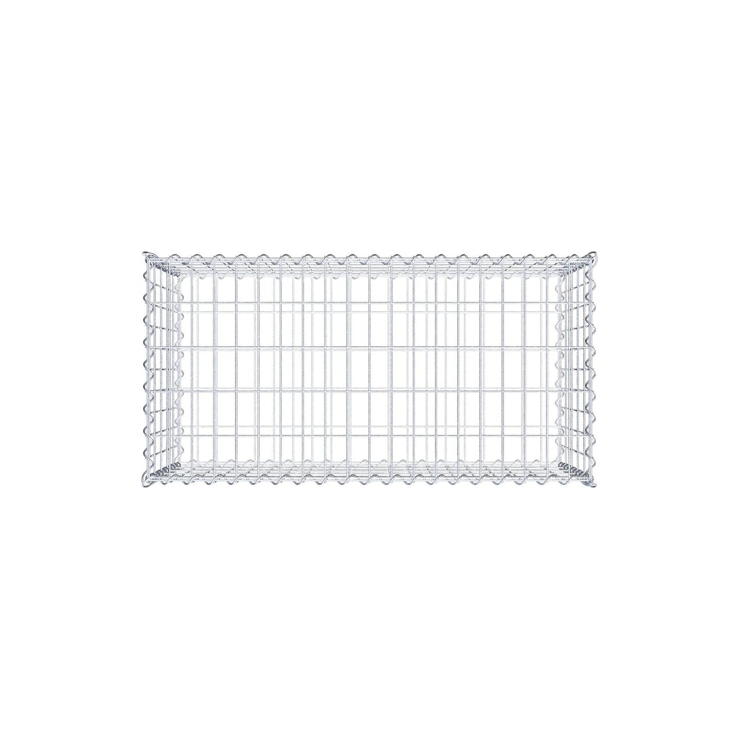 Set of 2 gabions 100 cm x 50 cm x 50 cm (L x H x D), mesh size 5 x 10 cm, spiral