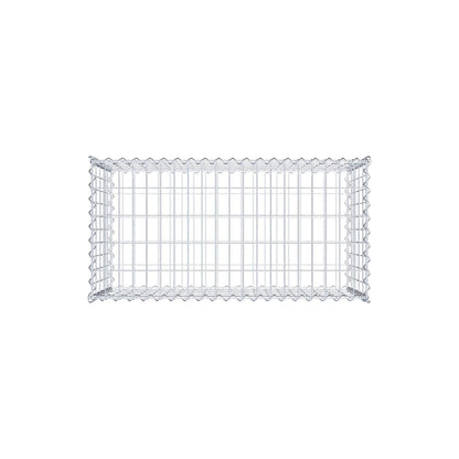 Set of 2 gabions 100 cm x 50 cm x 50 cm (L x H x D), mesh size 5 x 10 cm, spiral
