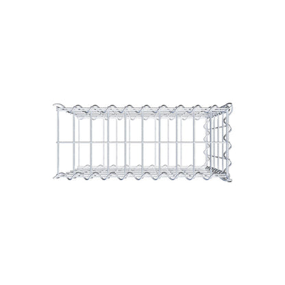Opvokset gabion type 2 50 cm x 50 cm x 20 cm (L x H x D), maskestørrelse 5 cm x 10 cm, spiral